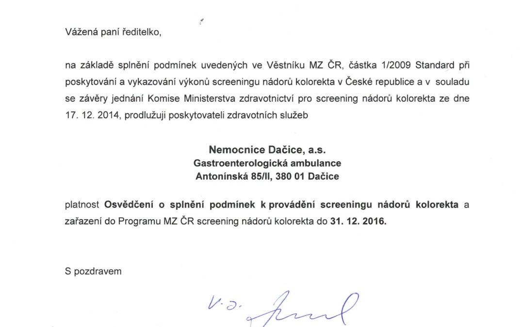 Screening nádorů kolorekta